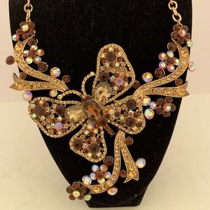 Jeweled Butterfly Necklace